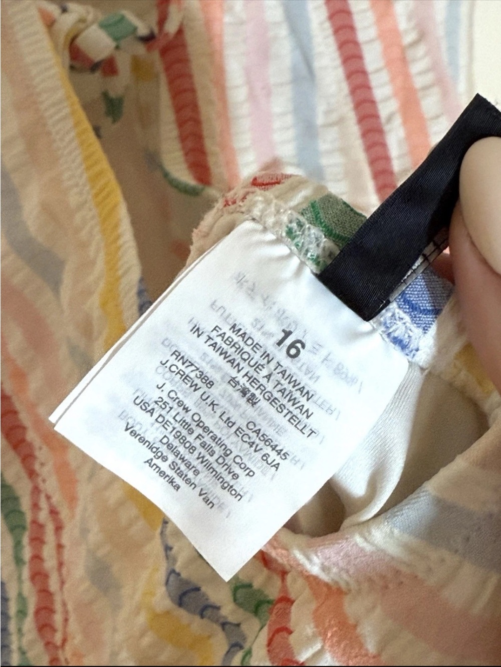 J.Crew Swimsuit rainbow stripe strappy back seersucker material Women’s 16 - Picture 9 of 14